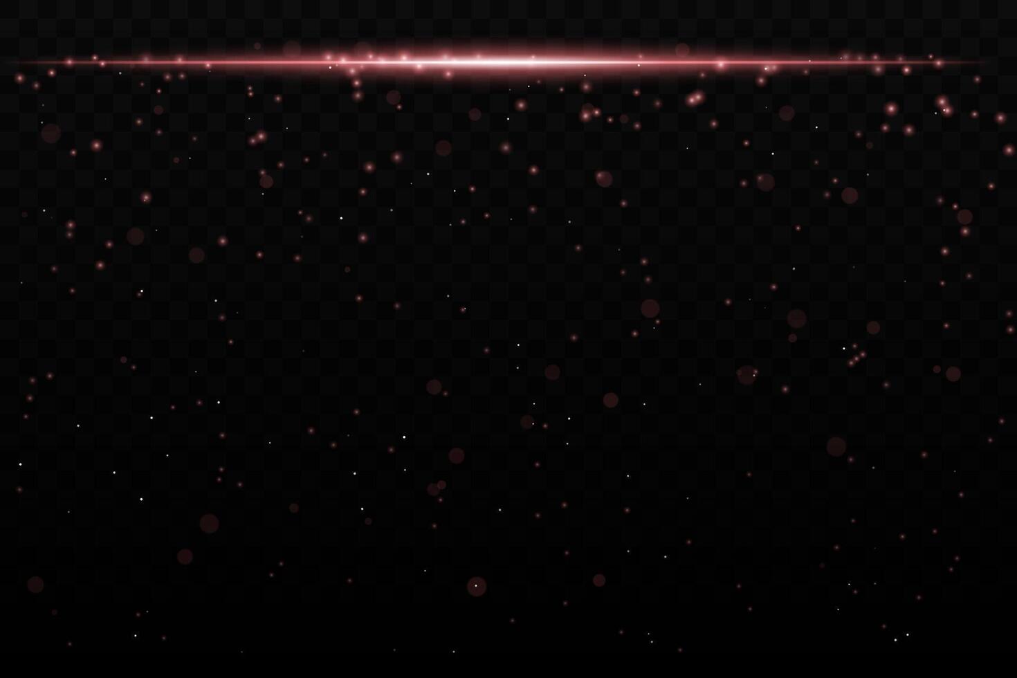 Orange sparkling light effect with subtle glowing particles on a dark background, ideal for sci-fi, cosmic, or night sky themes. The horizontal beam adds a dynamic futuristic feel. vector