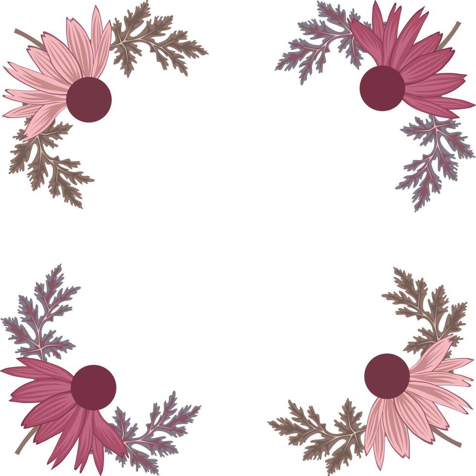 Seamless floral pattern for greeting cards and textile. Illustration of a floral composition with daisies in William Morris style vector