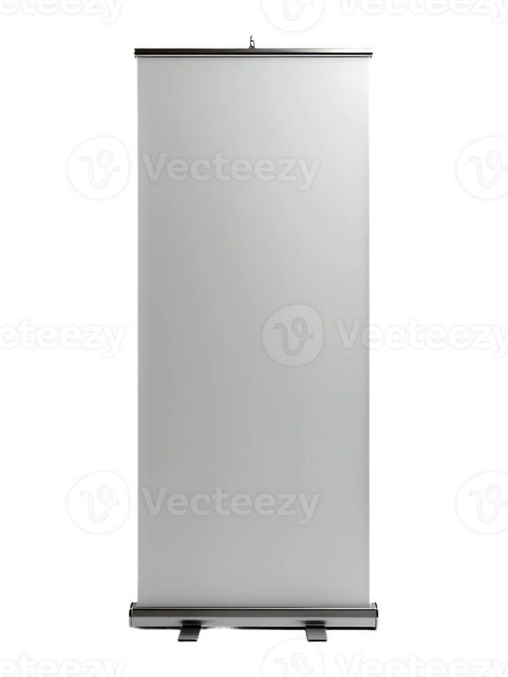 Roll up banner stand isolated on transparent background png