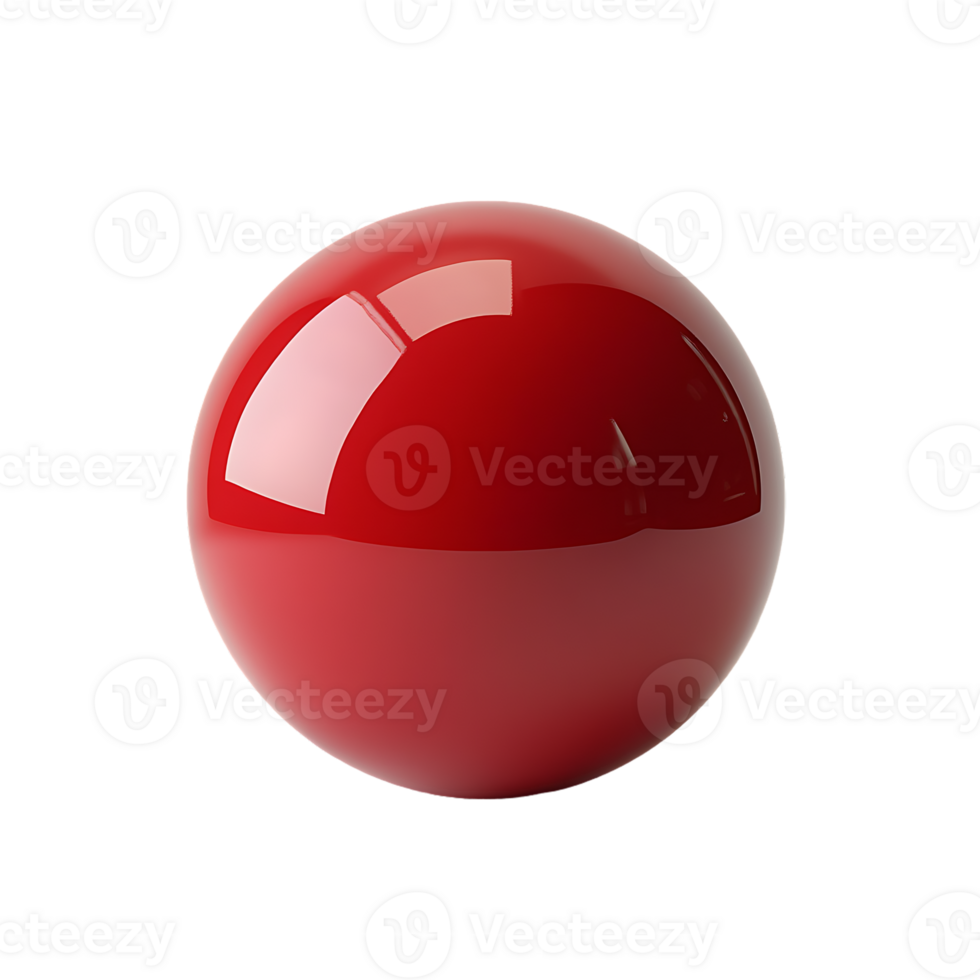 Dynamic depiction of a floated red ball, beautifully cut out and isolated for versatile applications in design. png