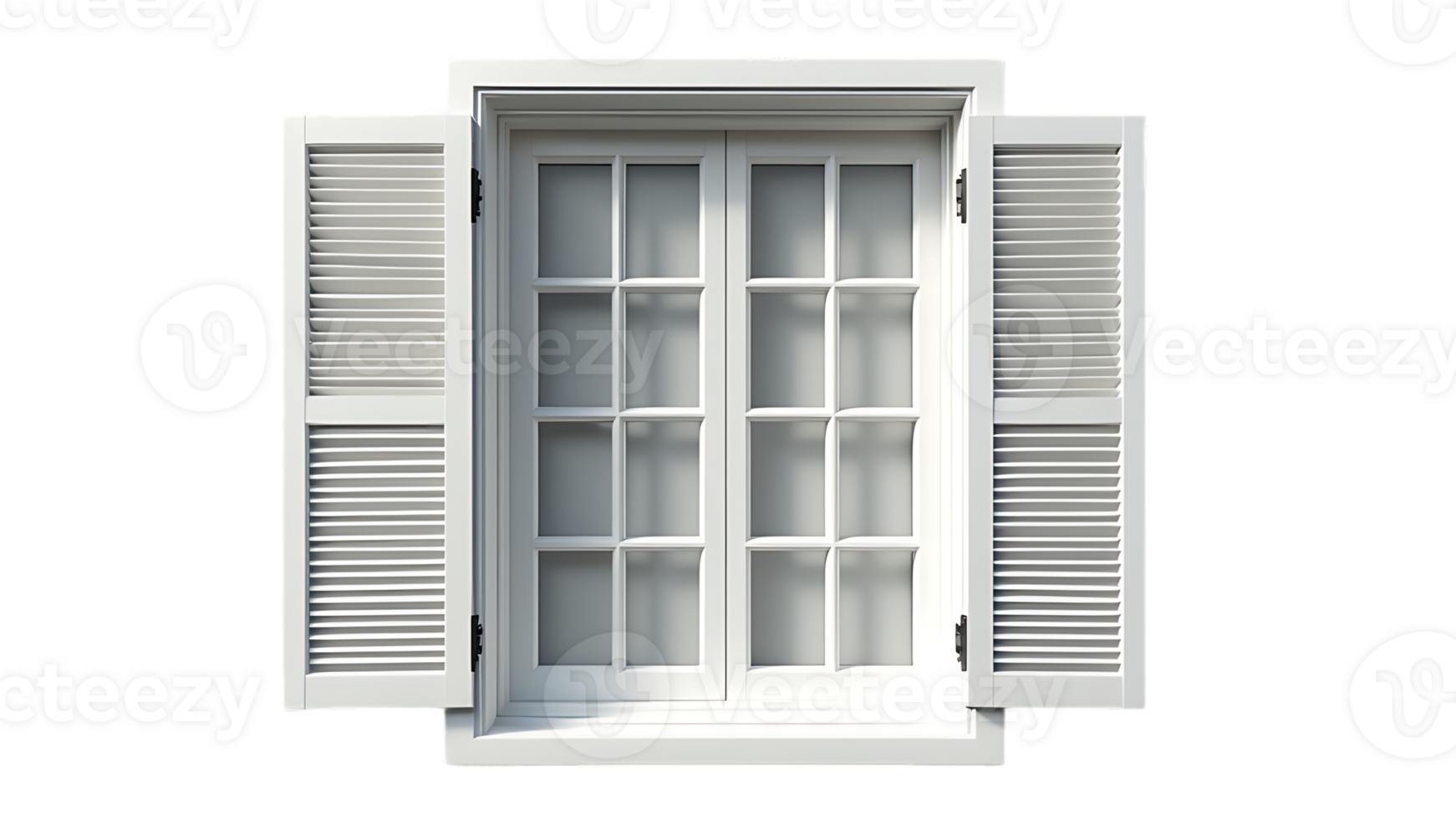Isolated image of a contemporary glass window frame, perfect for enhancing visuals related to interior design. png