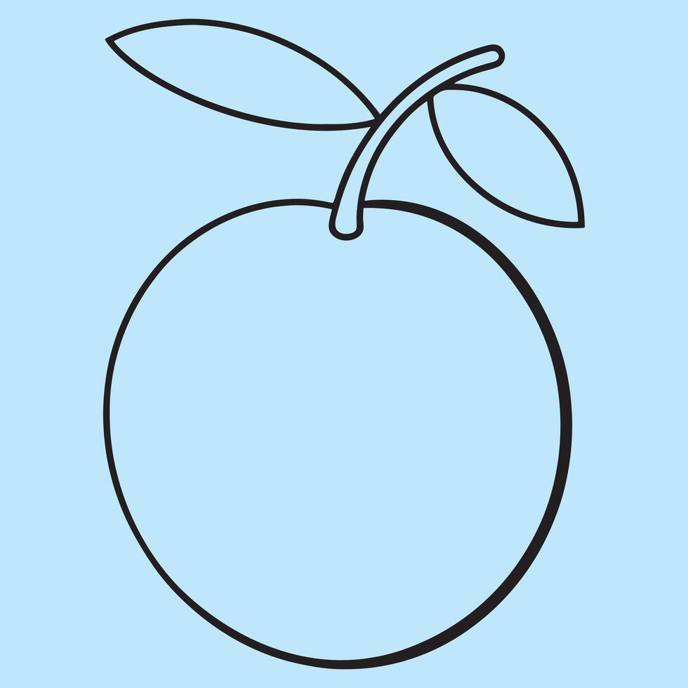 Olive line art illustrations, ideal for coloring, crafts, and educational materials. Simple fruit outlines for coloring and drawing practice. Great for kids and adults work or project. vector