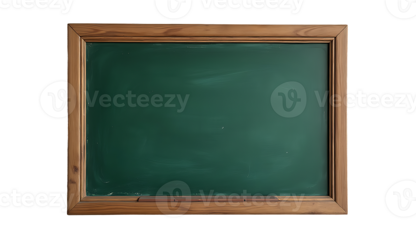 Isolated green school chalkboard on a transparent background, great for enhancing visuals related to teaching and learning. png