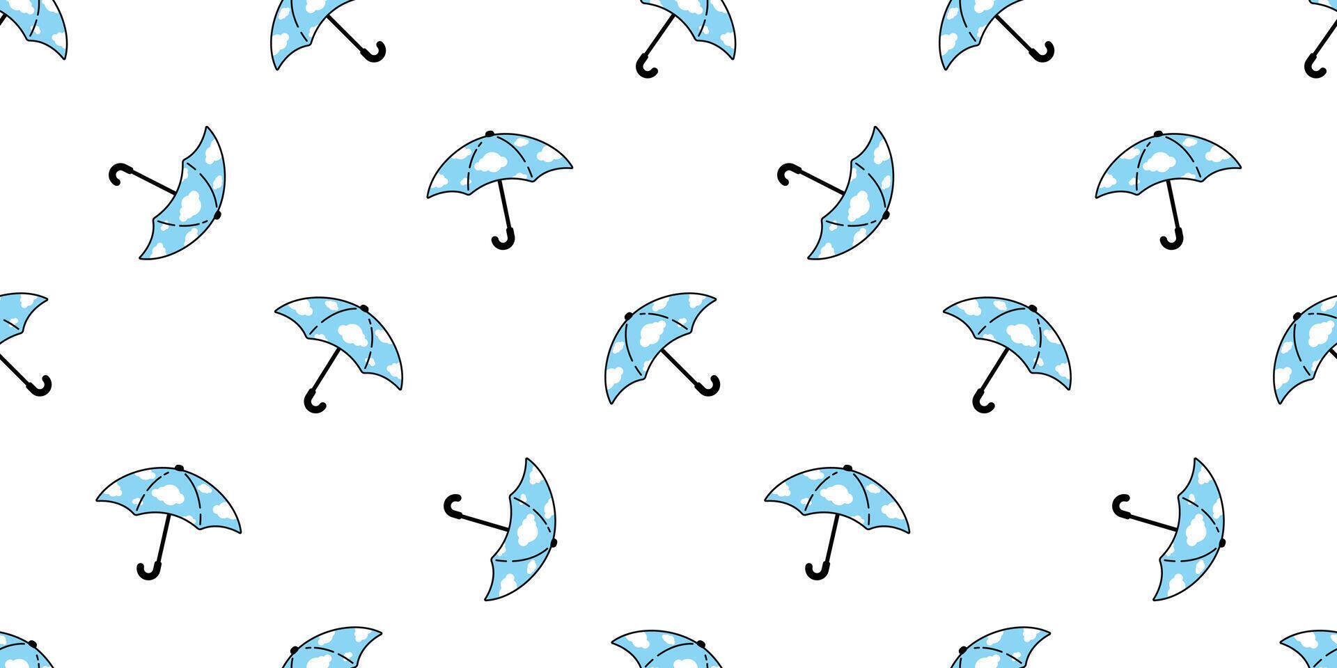 umbrella seamless pattern sky cloud rain cartoon doodle tile background gift wrapping paper repeat wallpaper scarf isolated illustration design vector