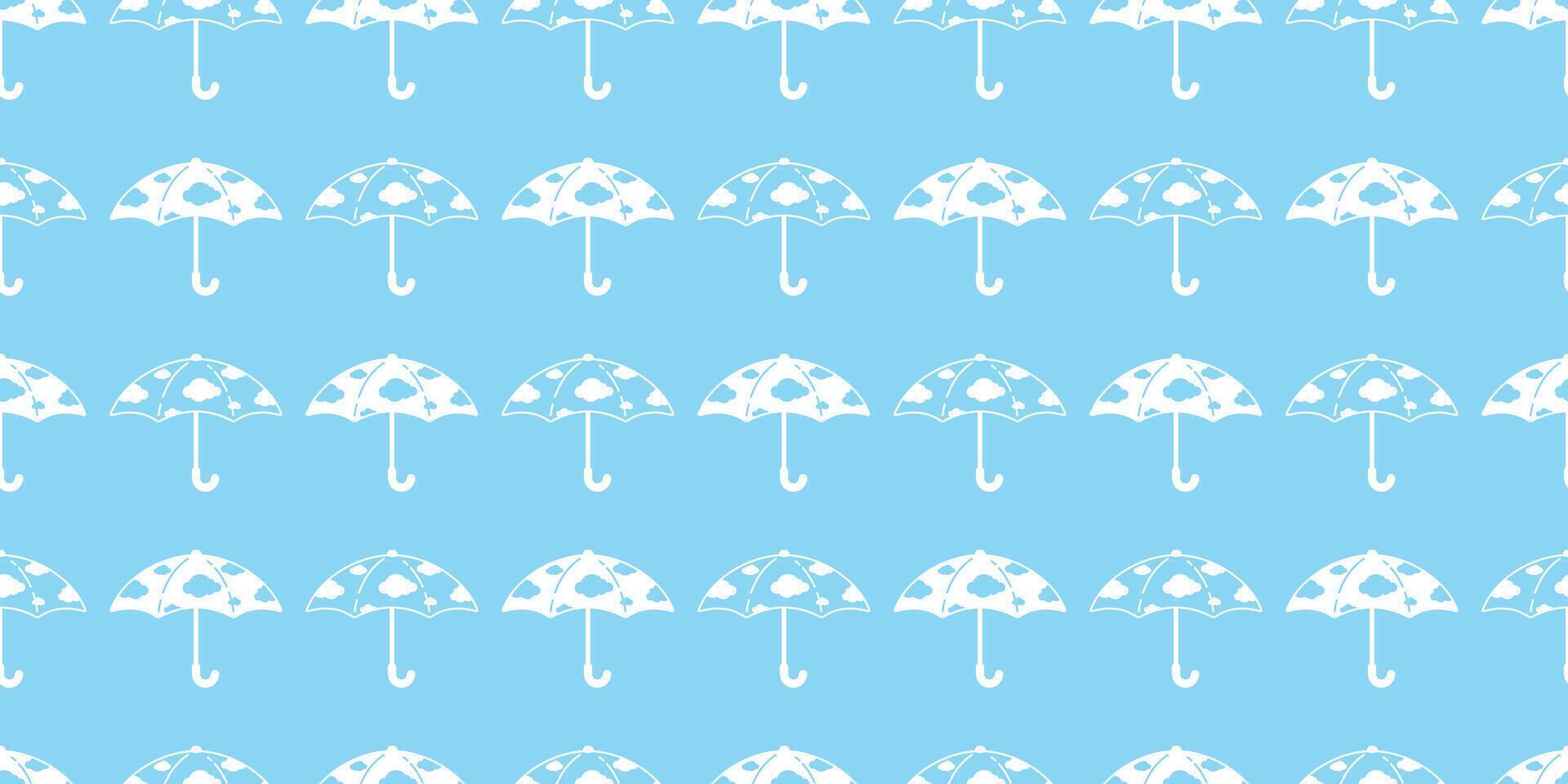 umbrella seamless pattern sky cloud rain cartoon doodle gift wrapping paper tile background repeat wallpaper scarf isolated illustration blue design vector