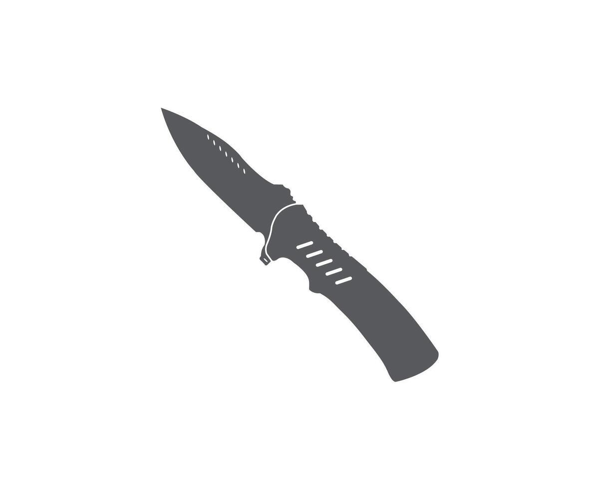 Open pocket knife vector