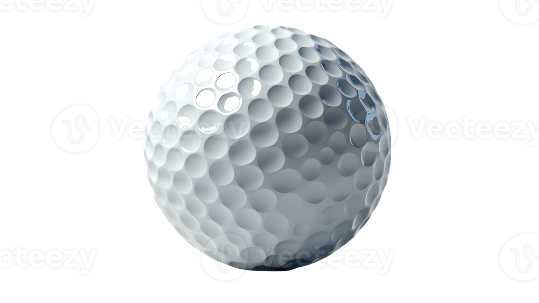 Isolated close-up view of a golf ball, perfect for sports-related graphics. png