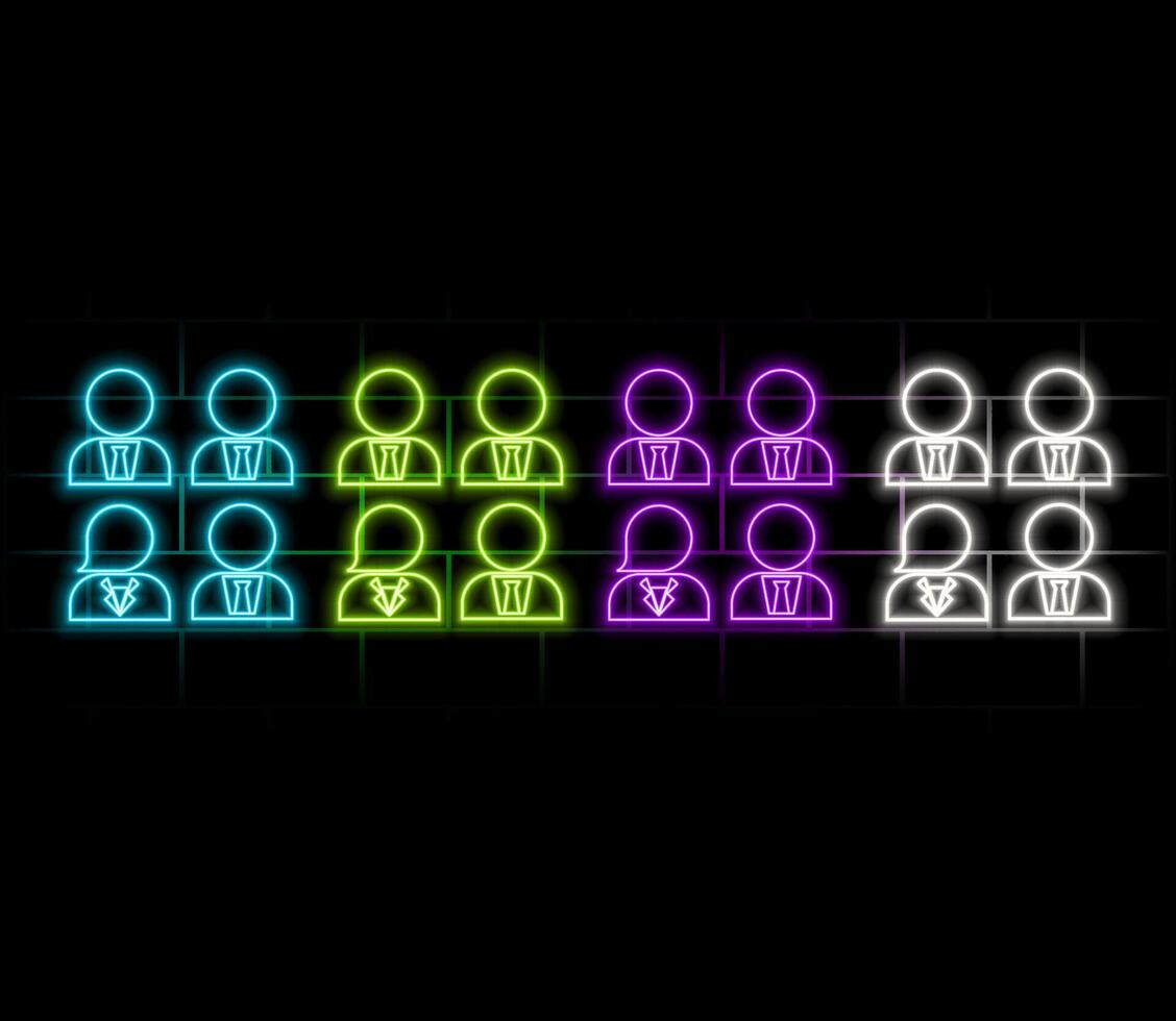 Team collect a puzzle neon icon. Elements of Team work set. Simple icon for websites, web design, mobile app, info graphics vector