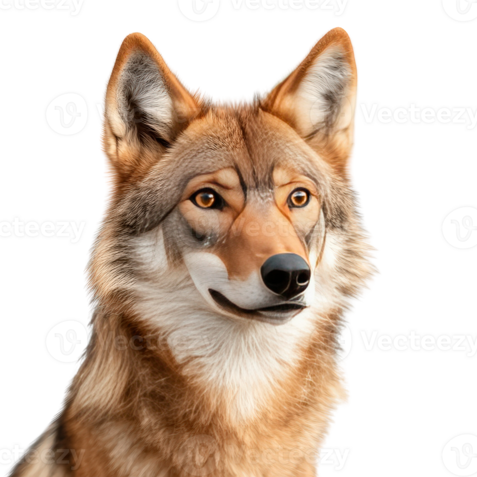 Captivating Close up of a Beautiful Coyote png