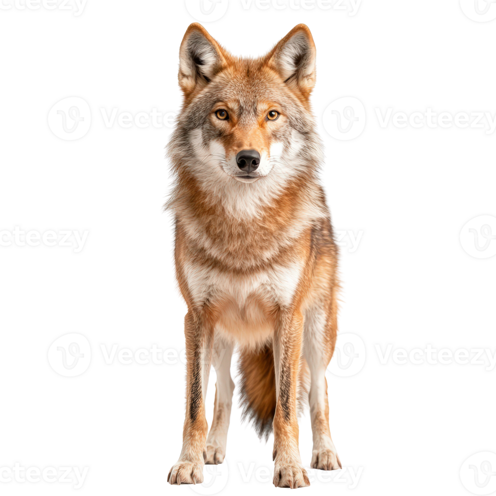 Majestic Coyote Stands Tall in Natural Setting png
