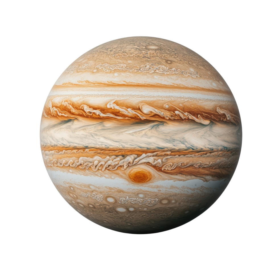 Beautiful Jupiter Planet with Striking Bands and Colors png