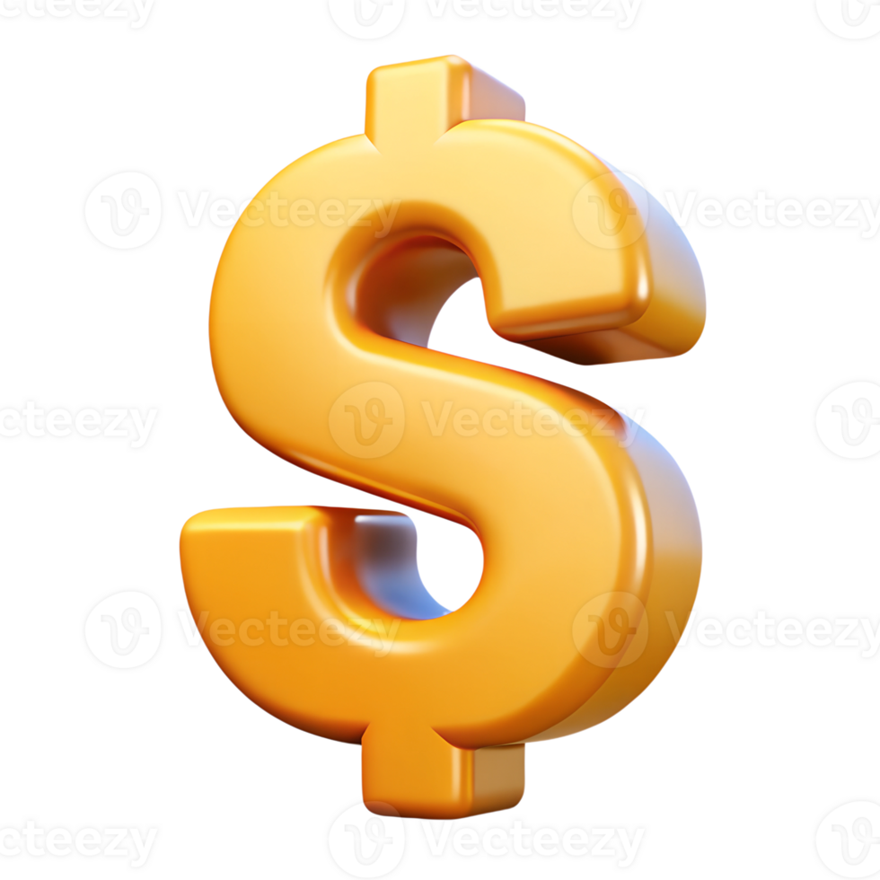 dollar sign 3d illustration png