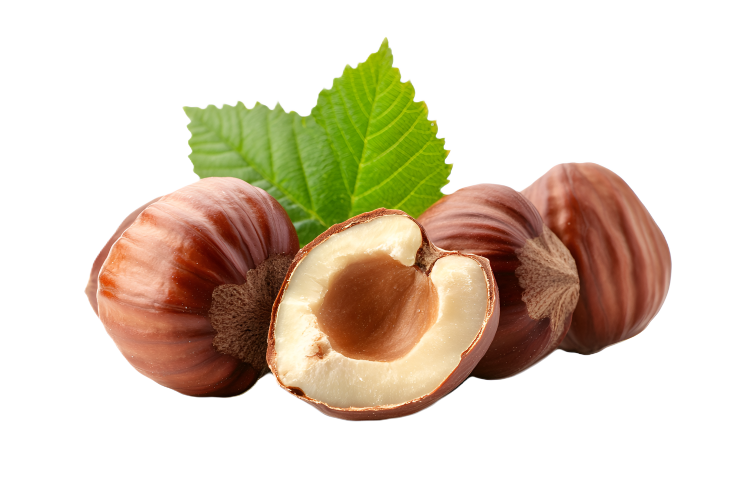 Fresh Hazelnut on Transparent Background Isolated Hazelnut Nut Image png