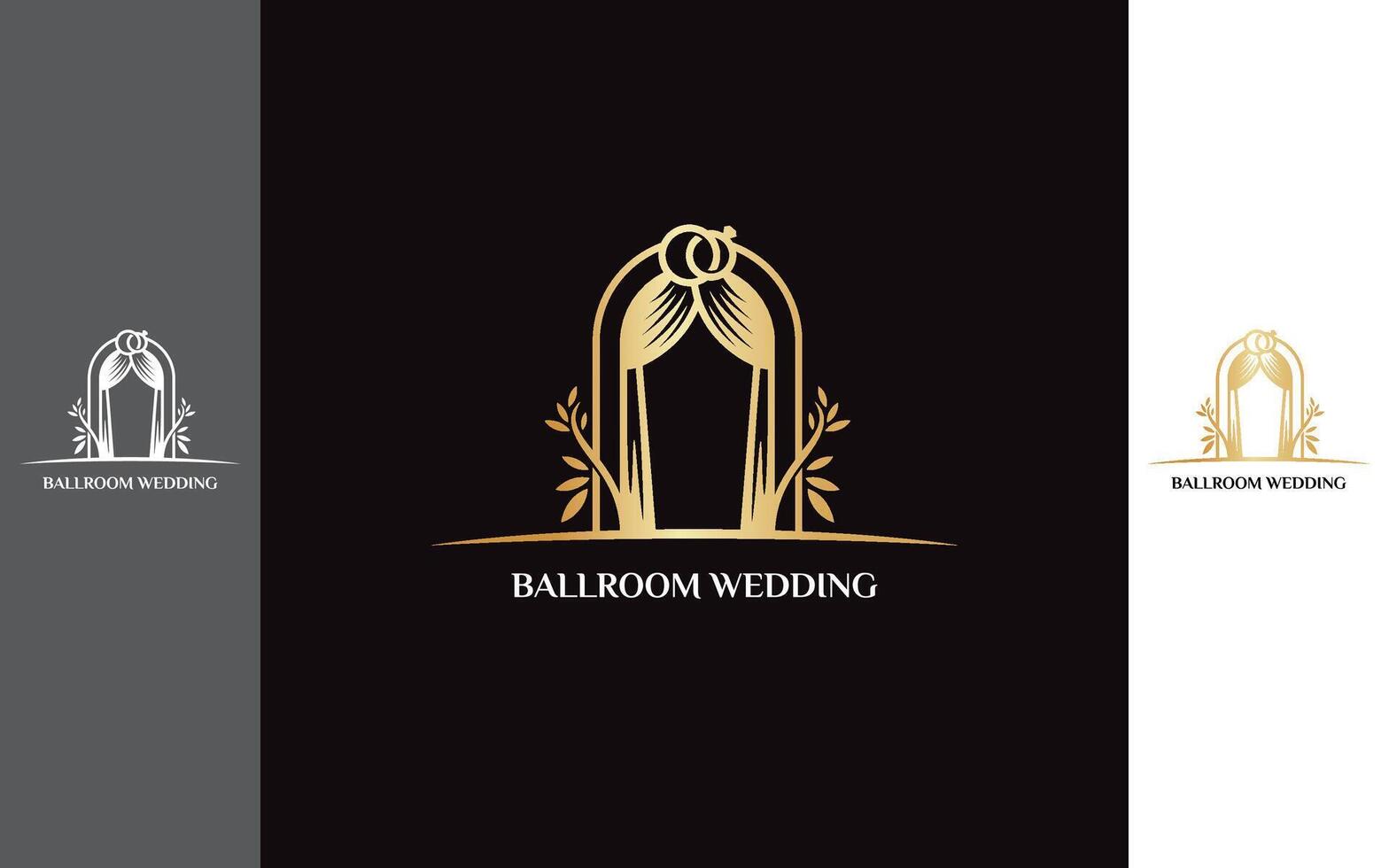 Wedding Ballroom Modern and Luxury Logo vector