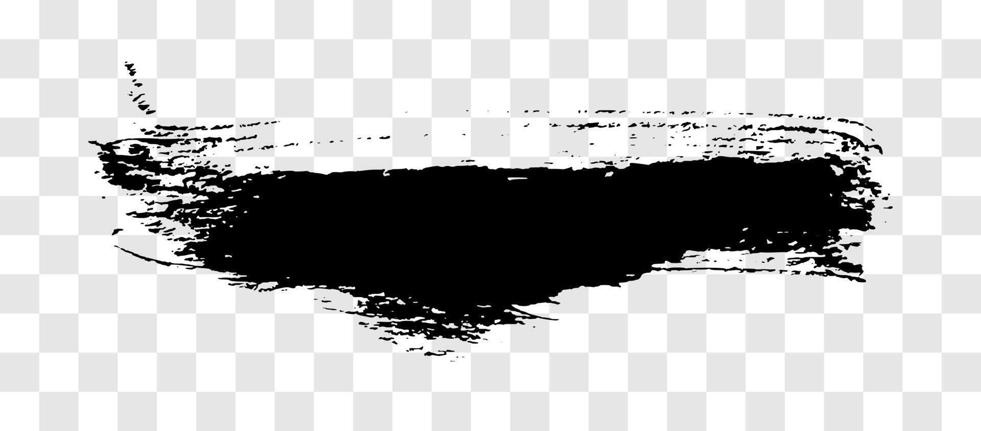 Black brush stroke. Hand drawn ink spot isolated on background. illustration vector