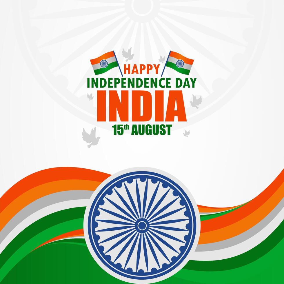 happy independence day india background vector