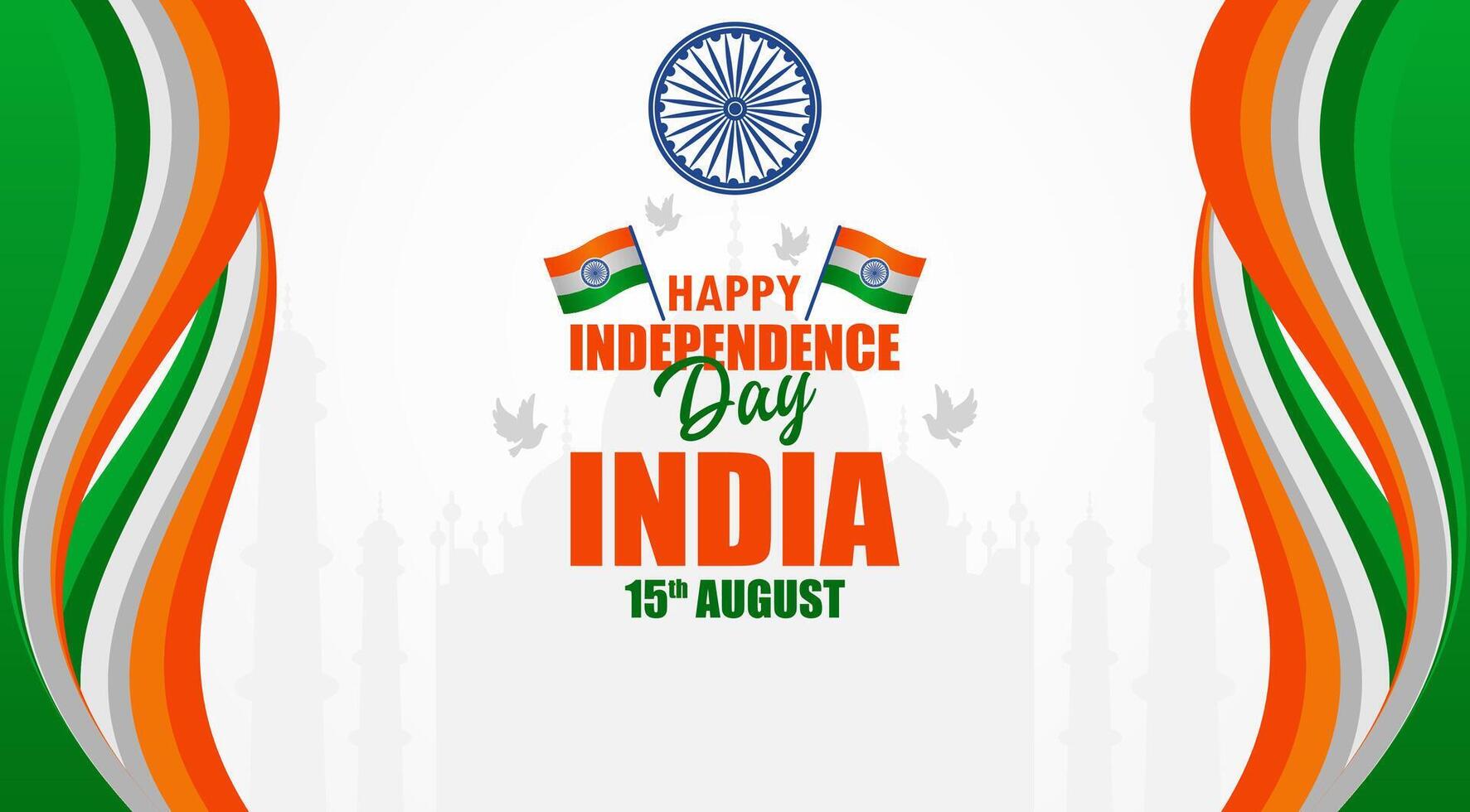 happy independence day india vector