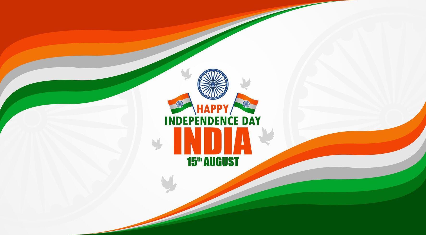 happy independence day of india vector