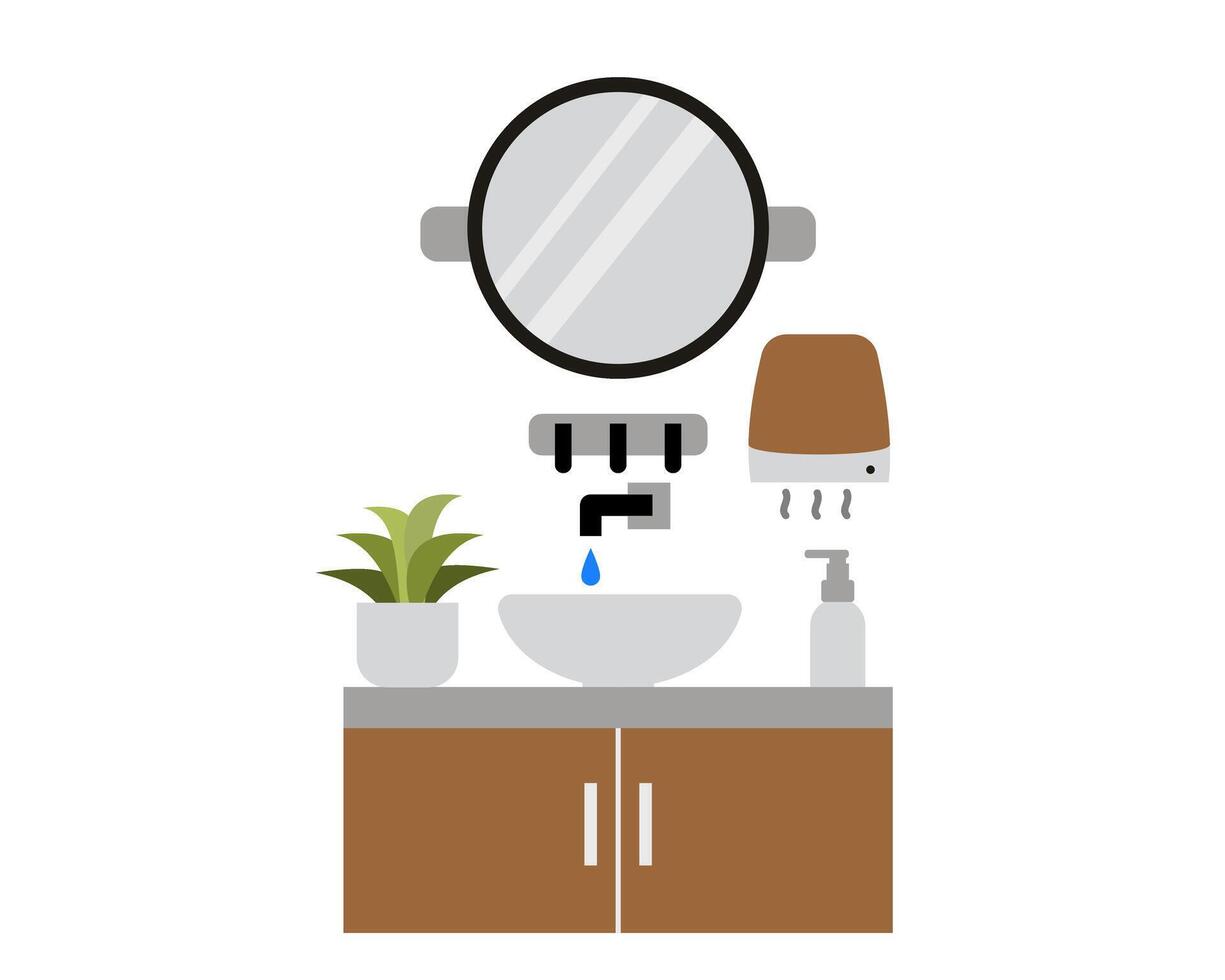 Illustration of a simple, designed for high-traffic areas like restaurants and workplaces vector