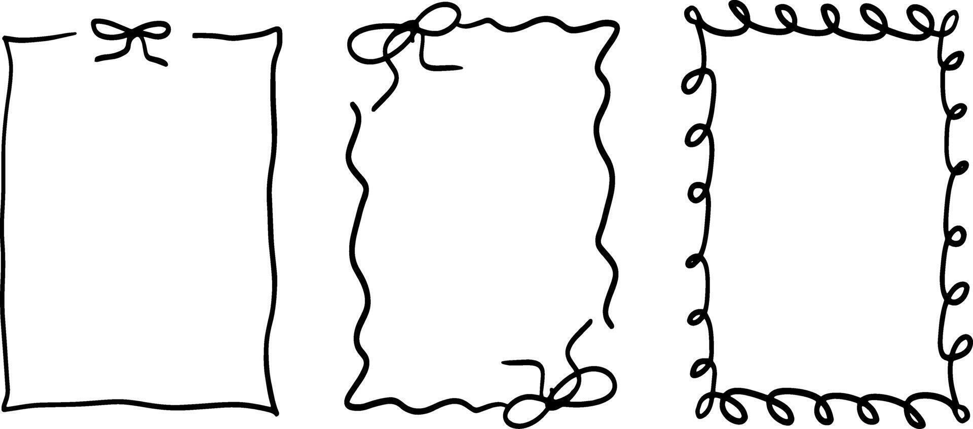 Aesthetic Border and Frame Set for Minimal Designs vector