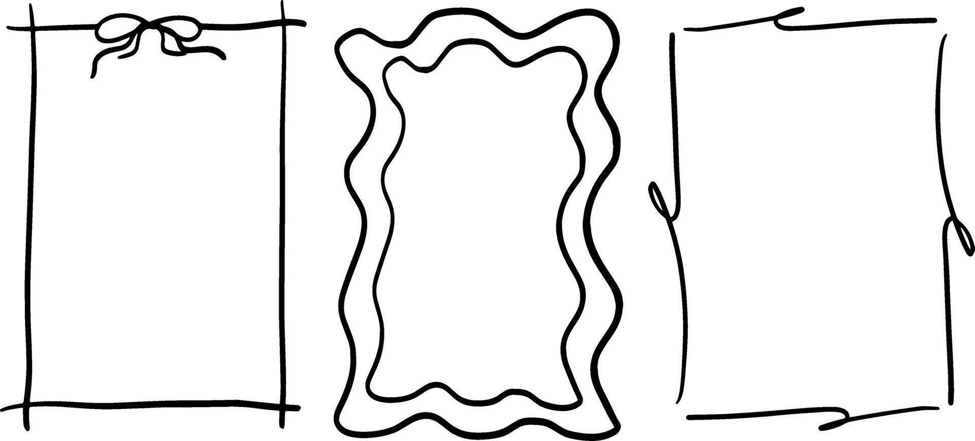 Minimal Frame and Border Set for Aesthetic Projects vector