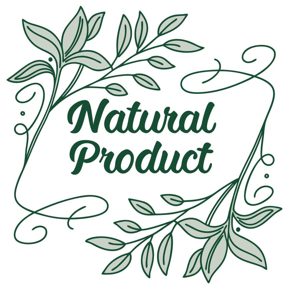 Natural product logo with leaves vector