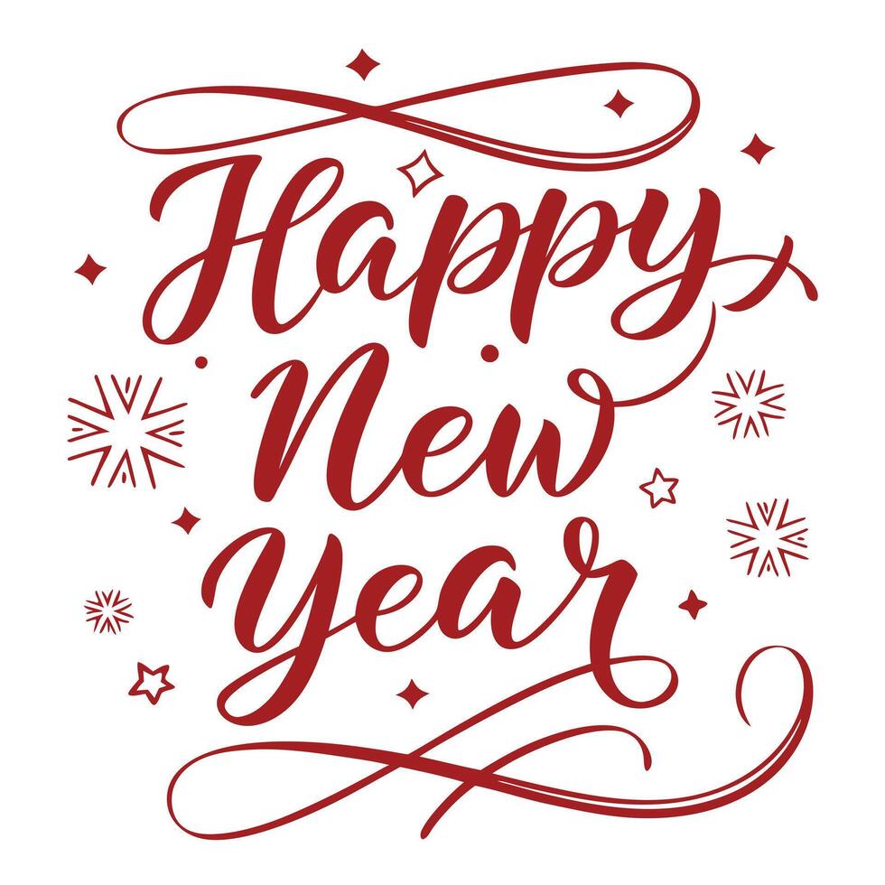Happy new year greeting card vector