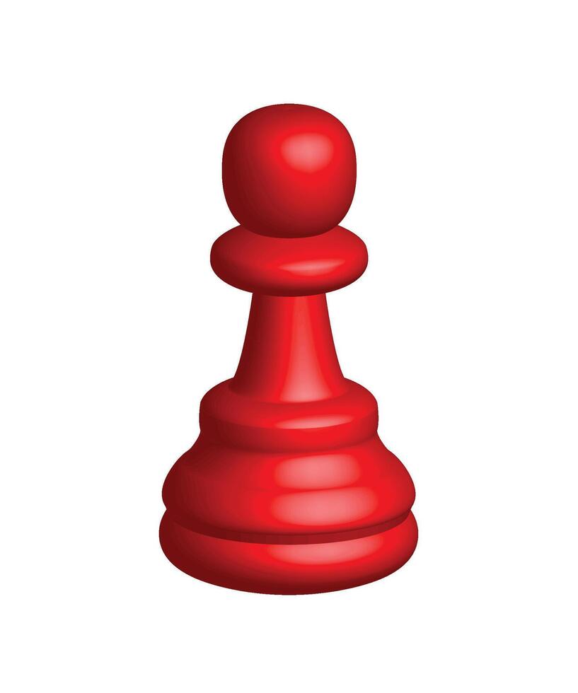Chess red icon, chess pieces figure vector