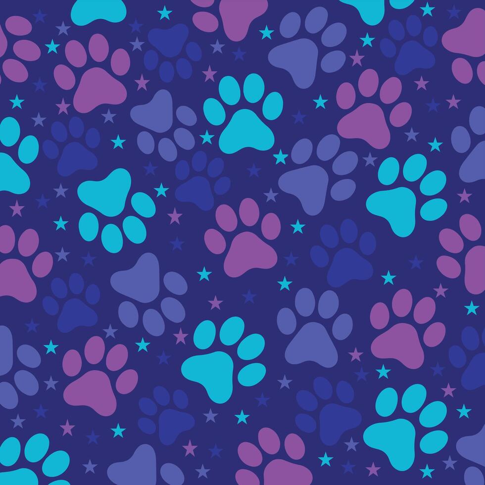 Cat and Dog Paw Print Background for Cozy Animal Inspired Designs vector