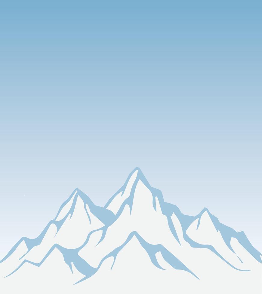 snowy mountains and forests vector