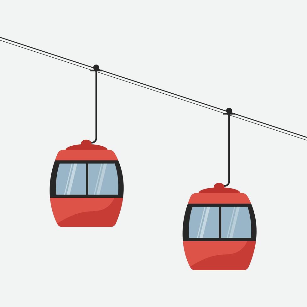 ski slopes and lifts. illustration vector