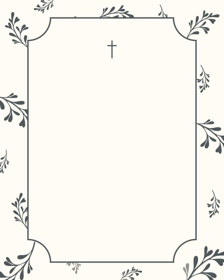 Funeral card. white background vector
