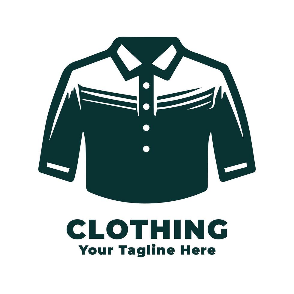 Design Clothing Simple Logo With Flat Background vector