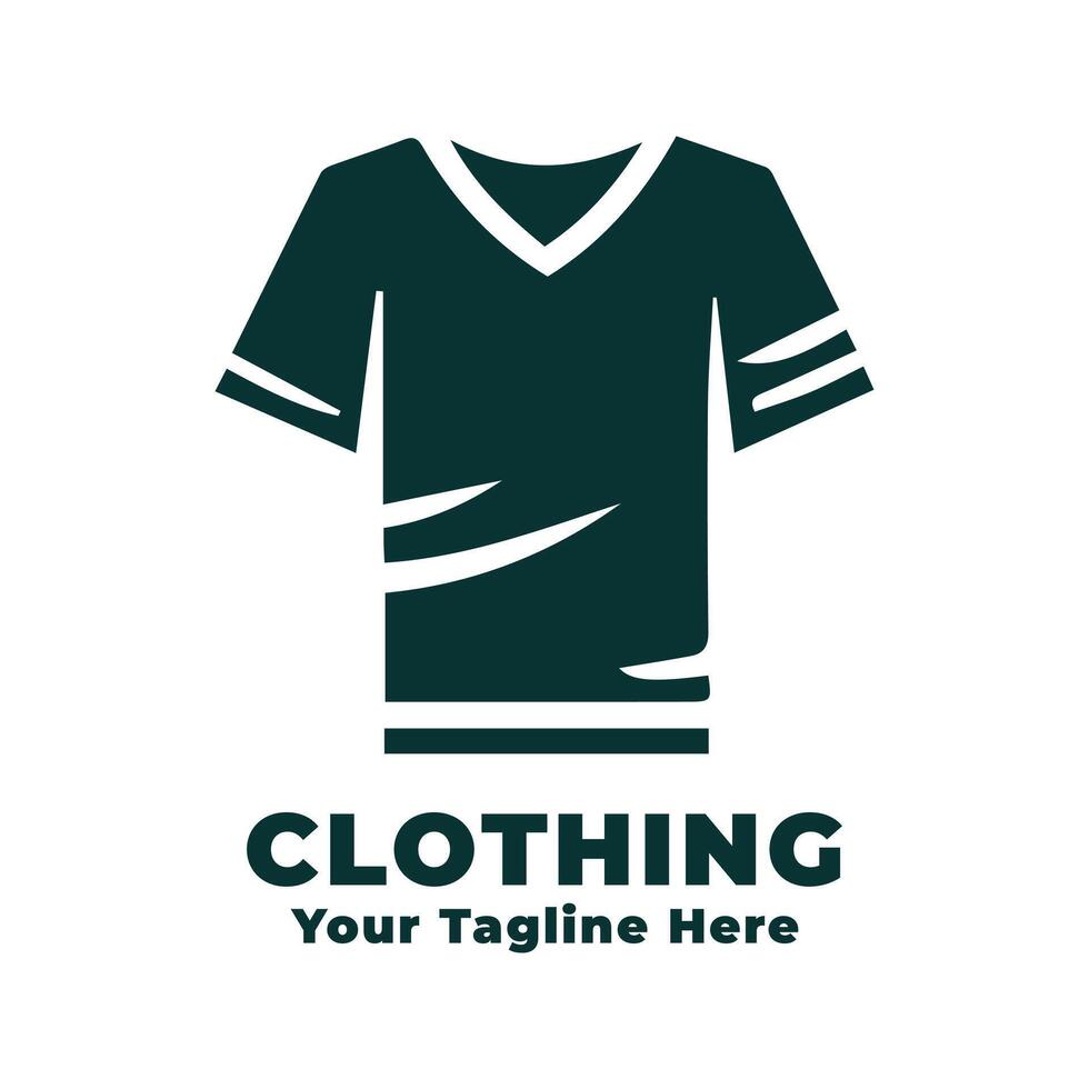 Illustration Simple Clothing Logo With Blue Concept vector