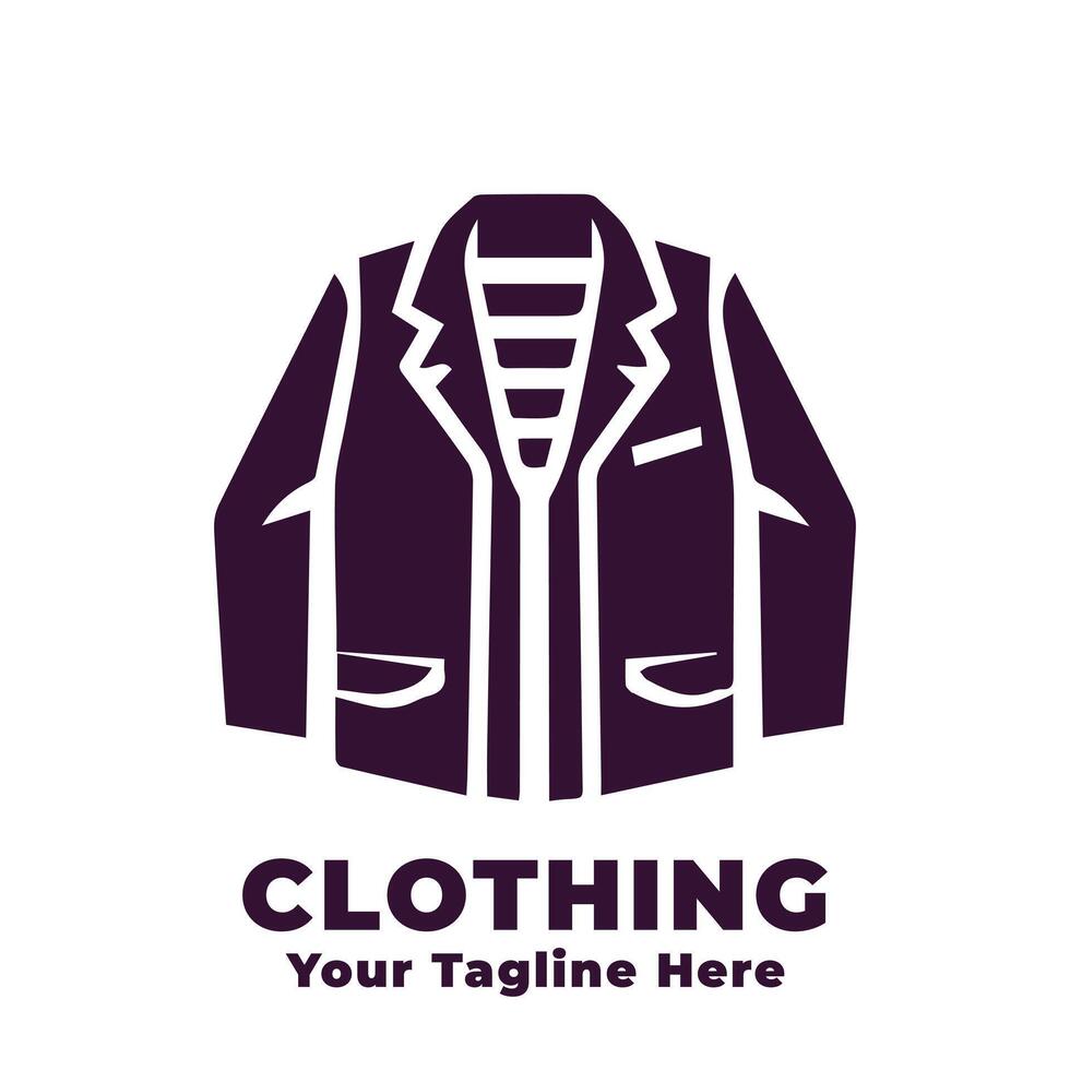 Clothing Logo Simple Design With Flat Background vector