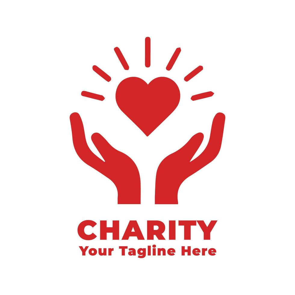 Logo Simple Charity Illustration vector