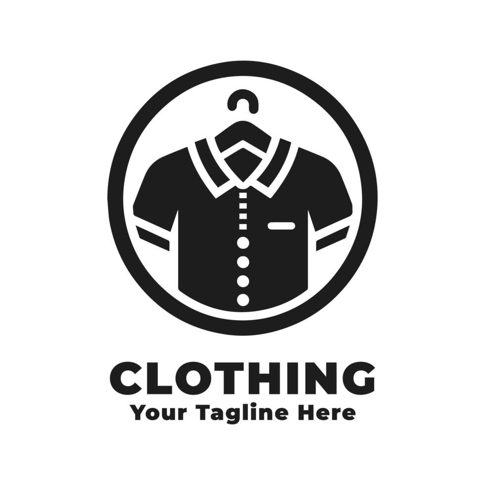 Simple Logo Clothing Illustration Silhouette vector