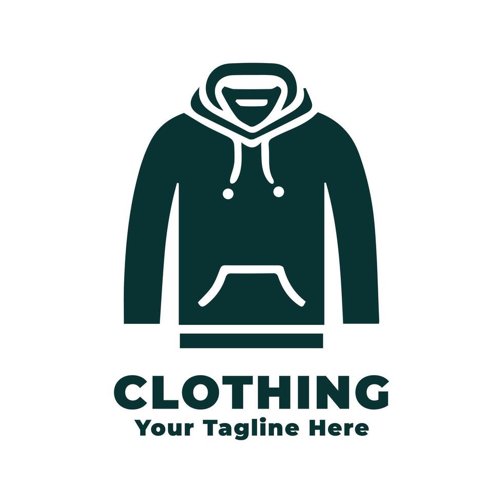 Illustration Clothing Simple Logo With Blue Concept vector