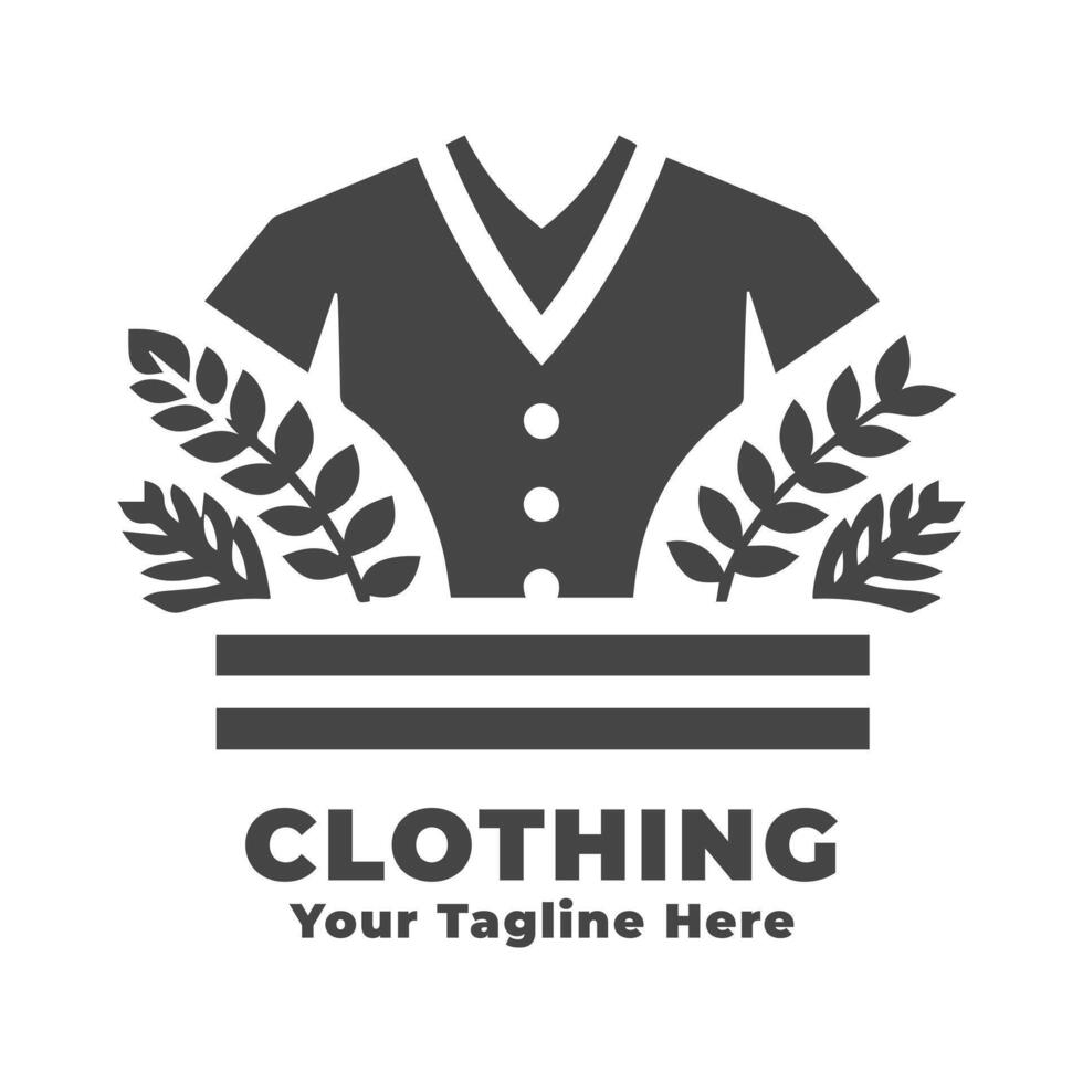 Logo Clothing Simple Illustration With Grey Concept vector
