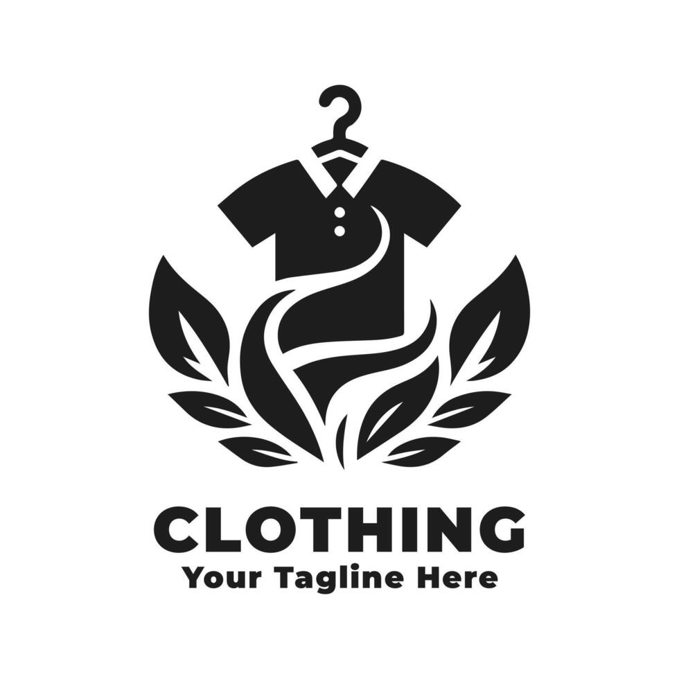 Logo Clothing Simple Design With Flat Background vector