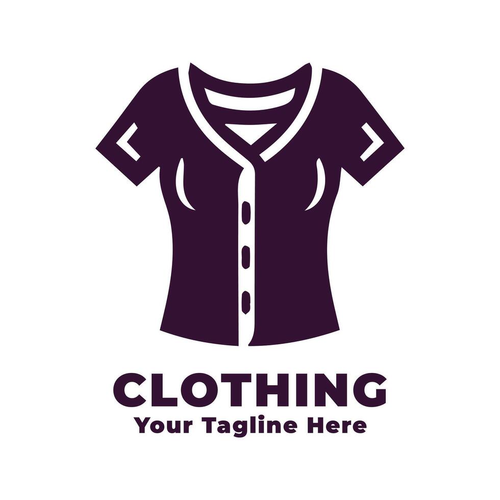Clothing Logo Simple Design With Purple Concept vector