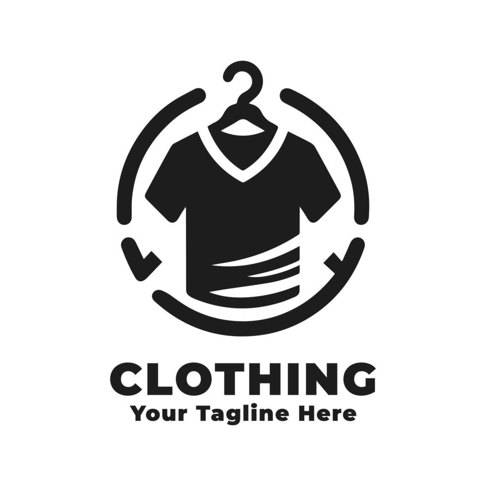 Logo Clothing Simple Illustration With Flat Background vector