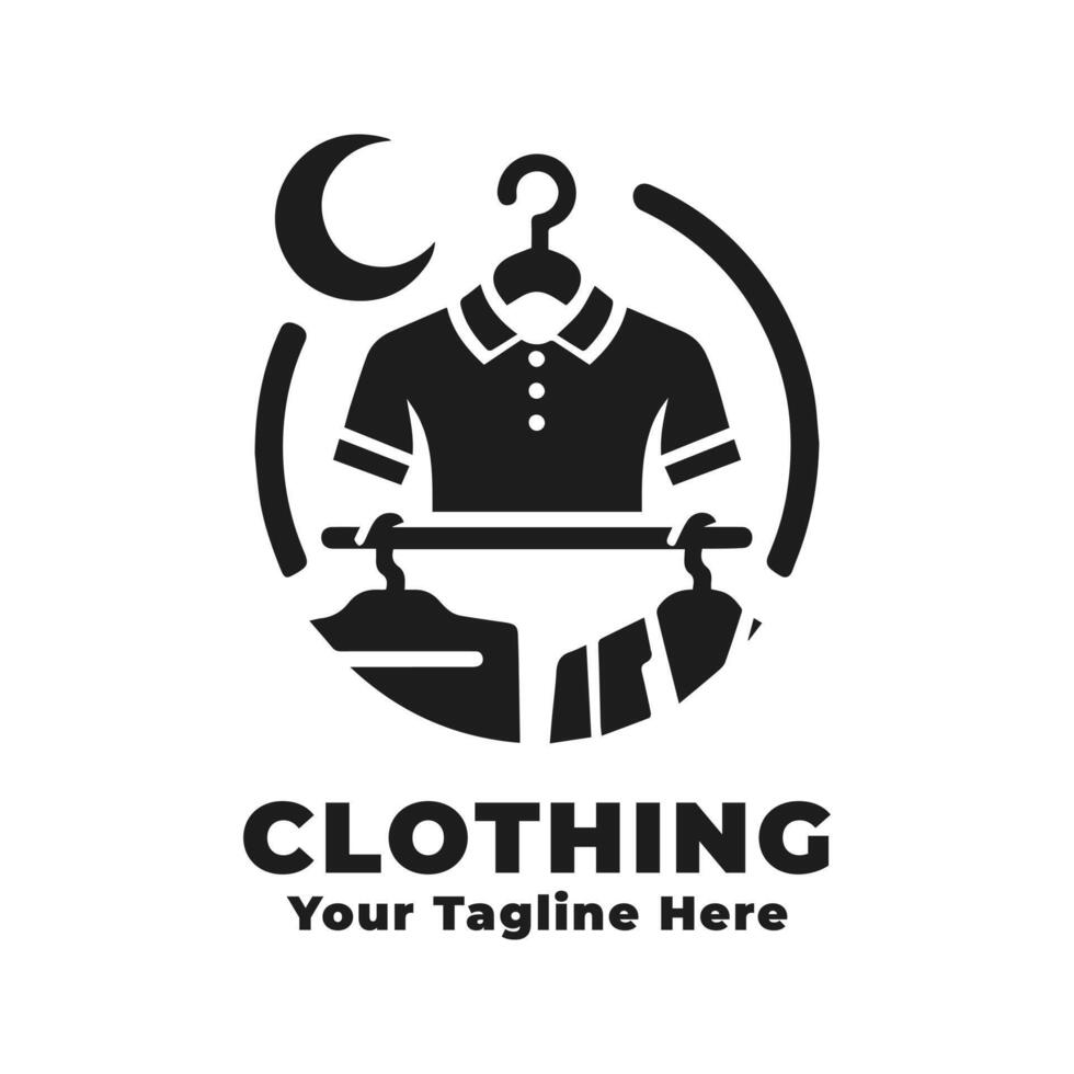 Simple Logo Clothing Illustration With Flat Background vector
