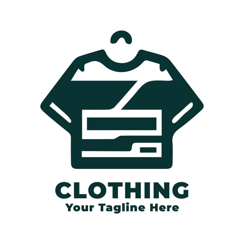 Design Clothing Simple Logo With Blue Concept vector