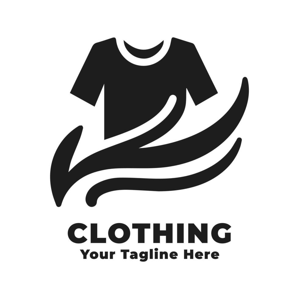 Simple Logo Clothing Design With Flat Background vector