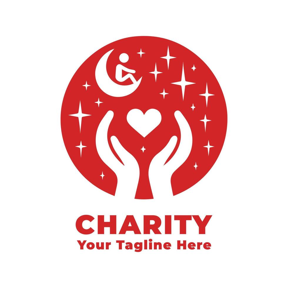 Charity Logo Simple Design vector