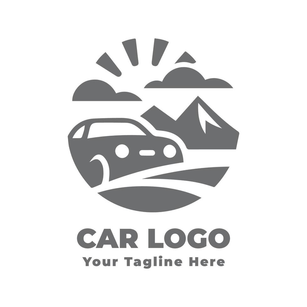Car Logo Simple Illustration With Grey Concept vector
