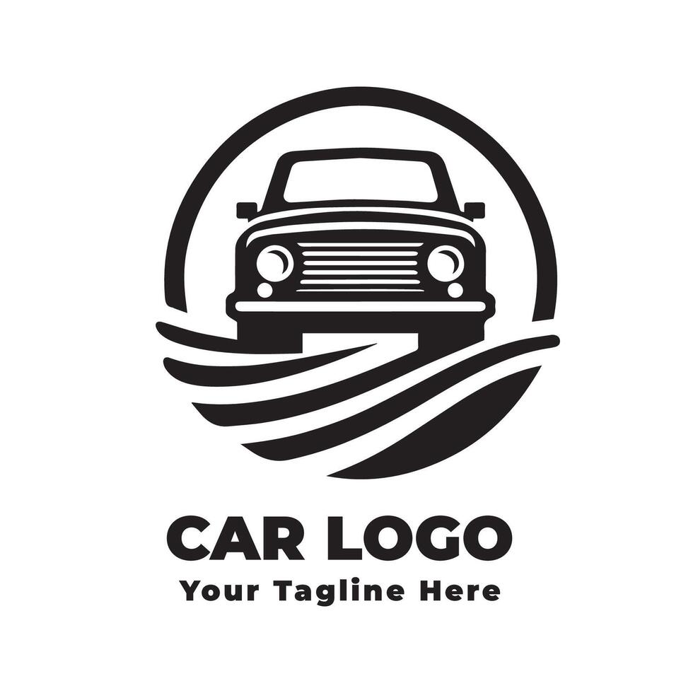 Logo Simple Car Illustration With Flat Background vector