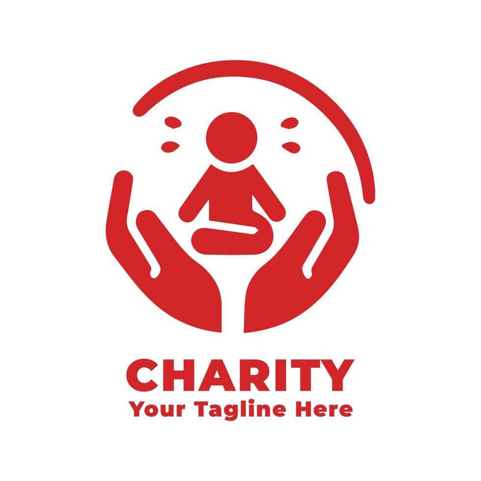 Logo Charity Simple Design Silhouette vector