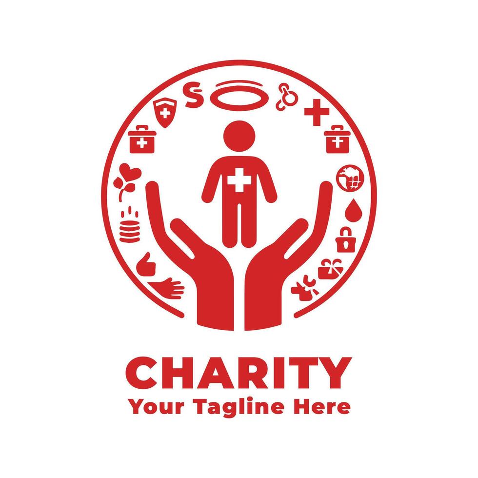 Logo Charity Simple Illustration vector